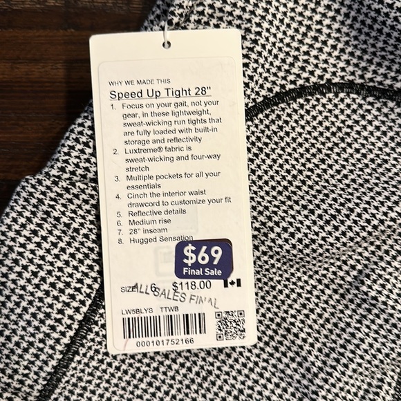 Lululemon. Speed Up Tight 28” - Picture 2 of 4